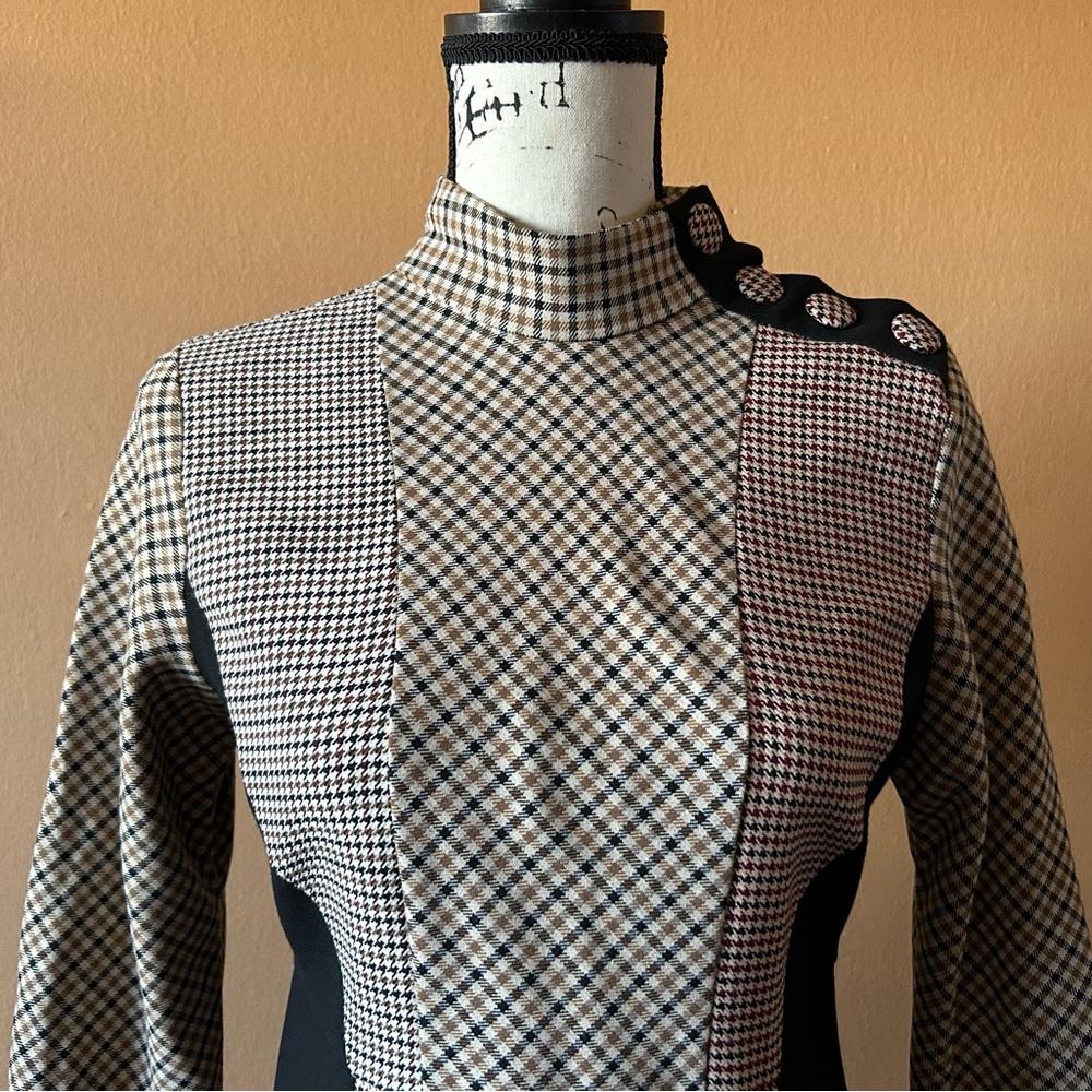 Zara Patchwork Mini Dress Size Small - image 4